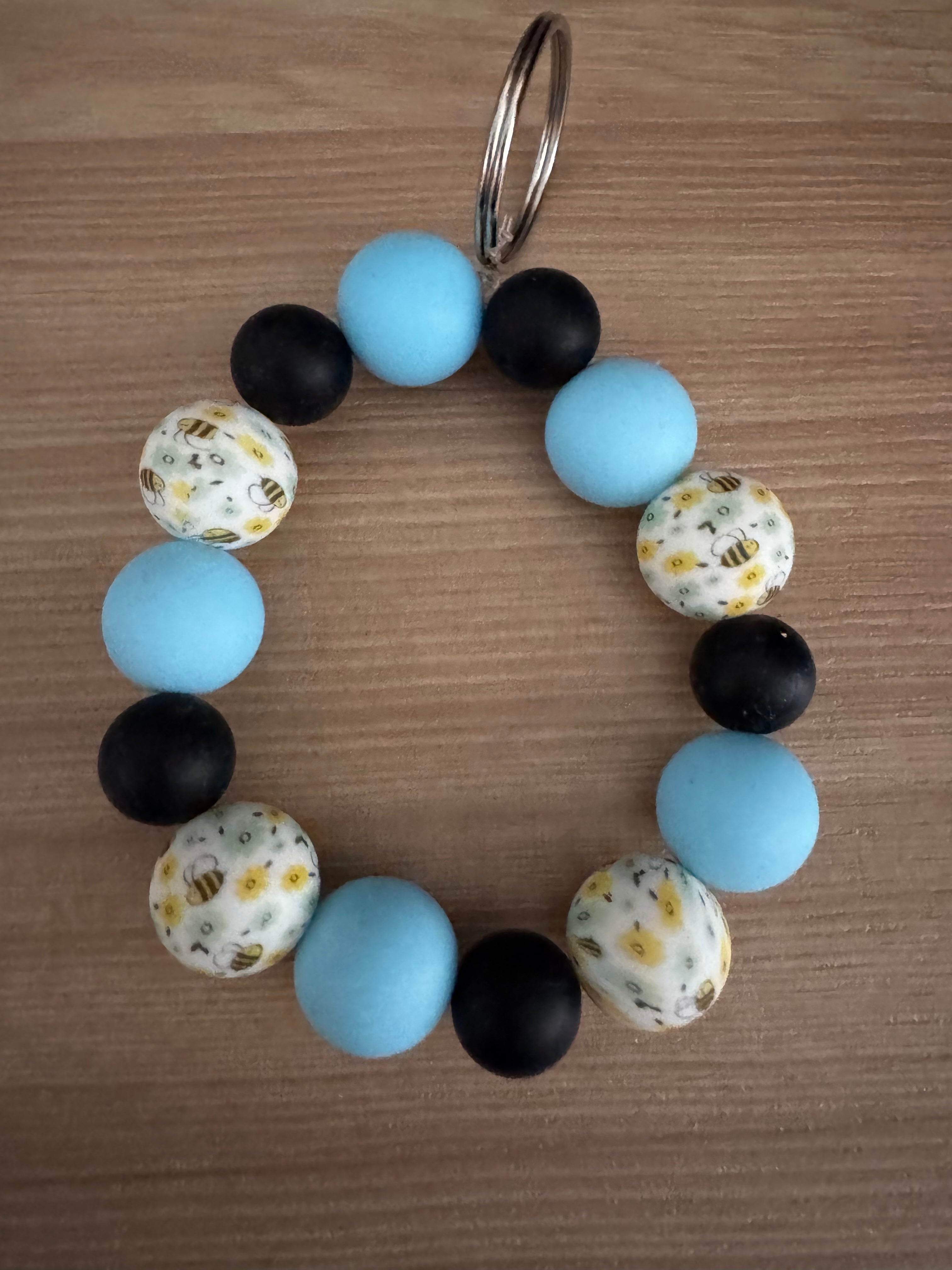 Beaded Silicone Keychains