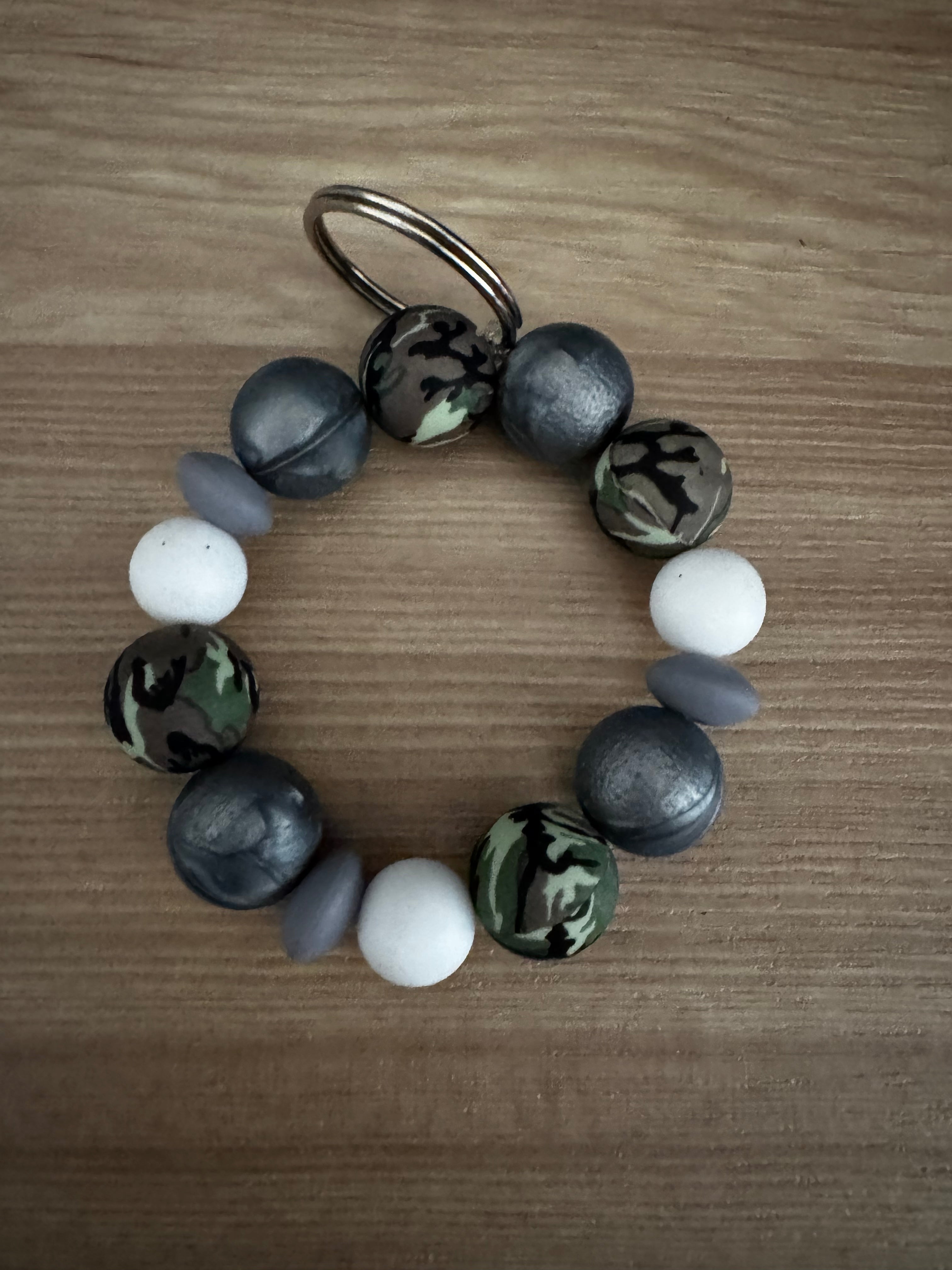 Beaded Silicone Keychains