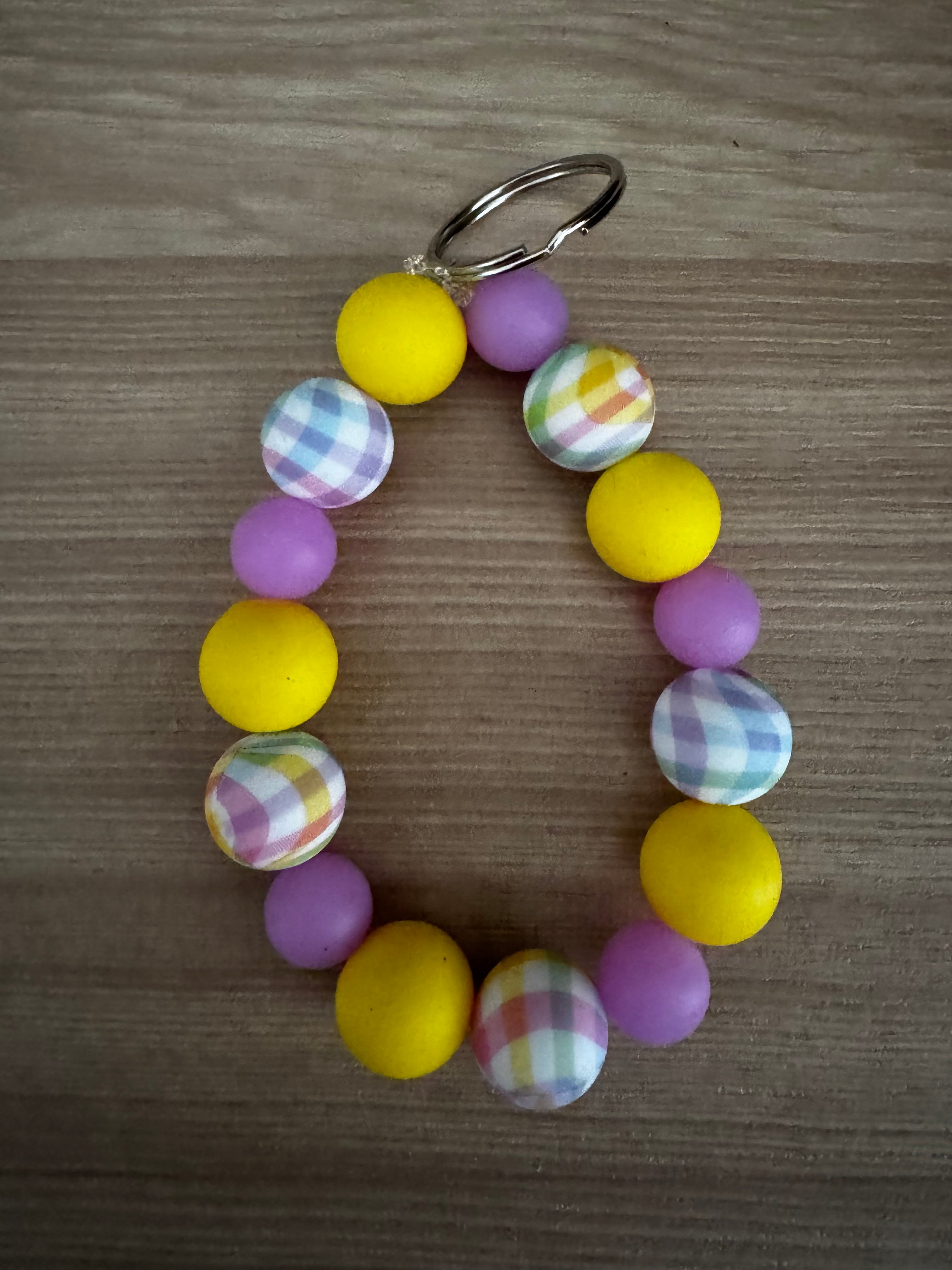 Beaded Silicone Keychains