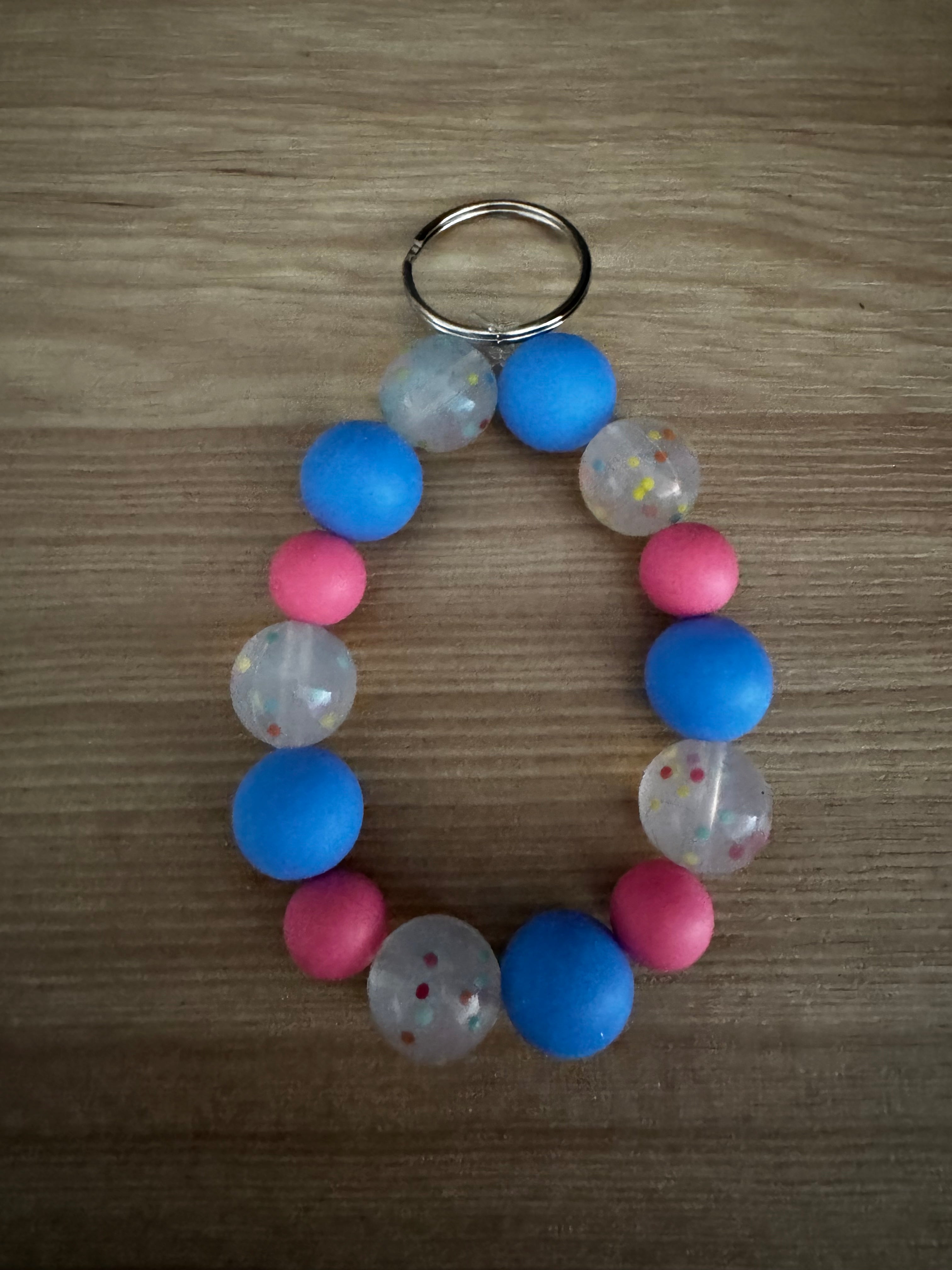 Beaded Slicone Keychain