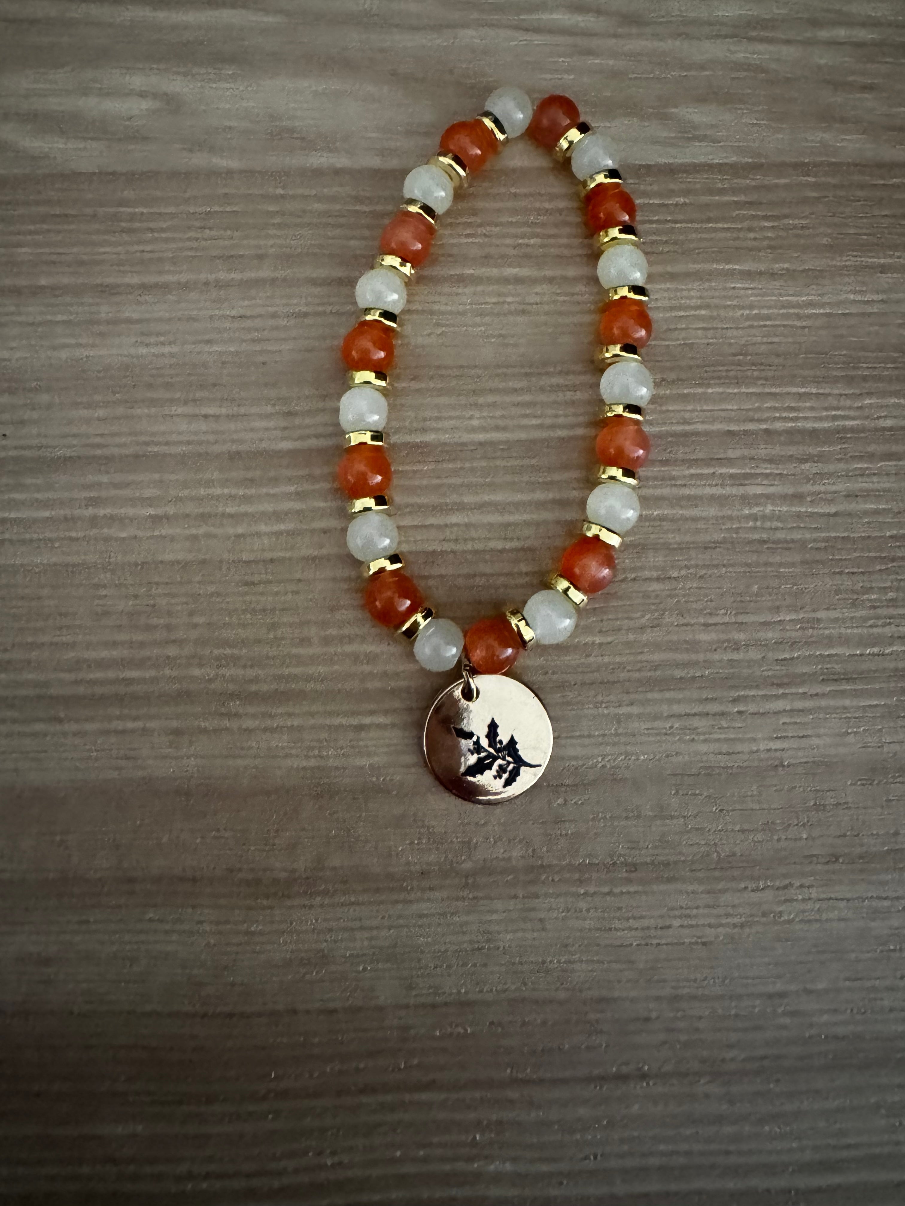 Glass bead bracelet