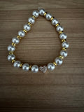 Glass bead bracelet